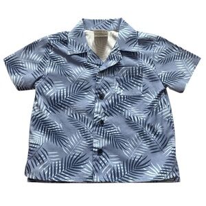 Van Heusen Baby Boy 12M Blue Hawaiian Short Sleeve Button-Up Shirt